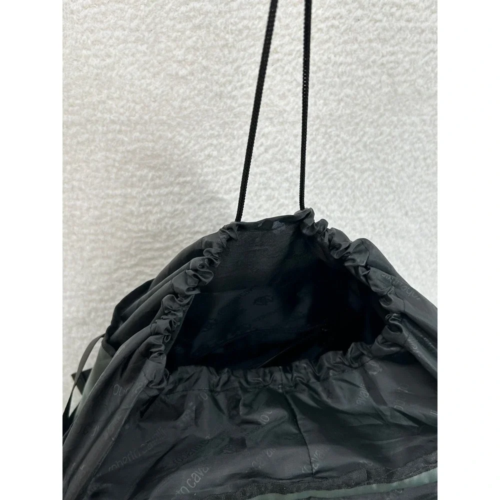 Roberto‎ Cavalli Green Nylon Sport Utility Technical Travel Backpack Logo